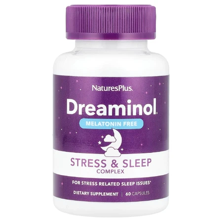 Комплекс для снятия стресса, без мелатонина, Stress & Sleep Complex, Melatonin Free, Natures Plus, 60 капсул: цены и характеристики