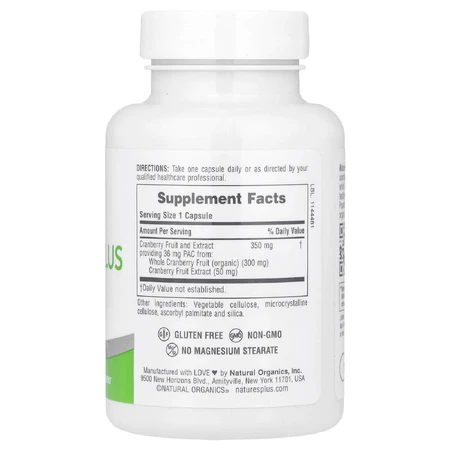 Клюква органическая, PRO Cranberry Plus, Natures Plus, 60 капсул: цены и характеристики