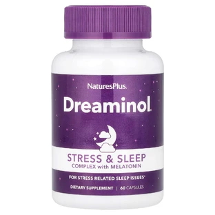 Комплекс для зняття стресу з мелатоніном Stress & Sleep Complex with Melatonin, Natures Plus, 60 капсул