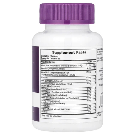 Комплекс для зняття стресу з мелатоніном Stress & Sleep Complex with Melatonin, Natures Plus, 60 капсул: ціни та характеристики