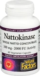 Наттокиназа, Nattokinase, Natural Factors, 100 мг, 60 вегетарианских капсул