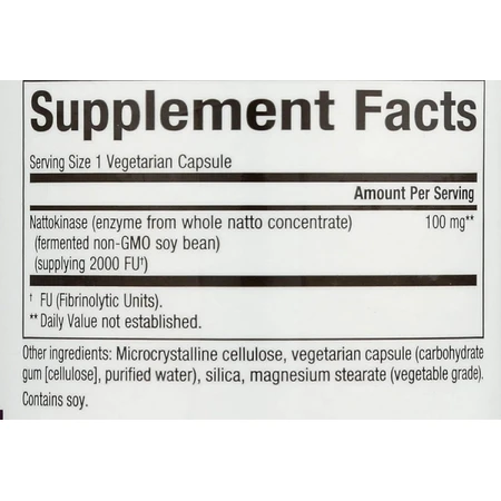 Наттокіназа, Nattokinase, Natural Factors, 100 мг, 60 вегетаріанських капсул: ціни та характеристики