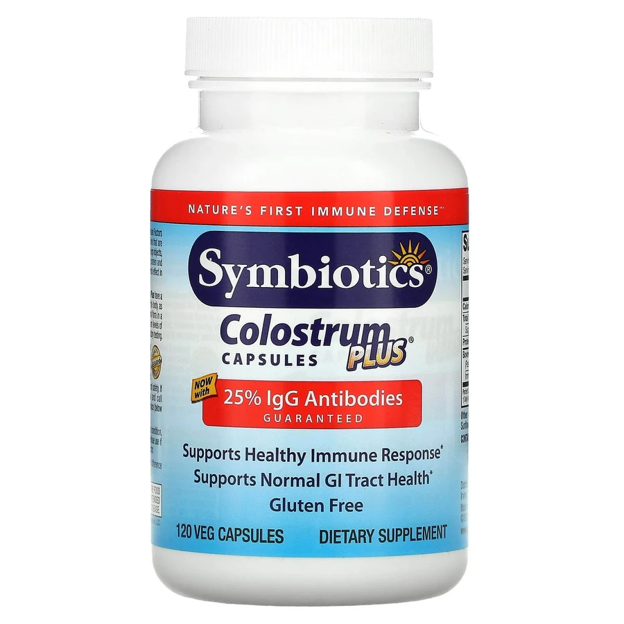 Колострум, Colostrum Plus, Symbiotics, 120 вегетаріанських капсул: ціни та характеристики