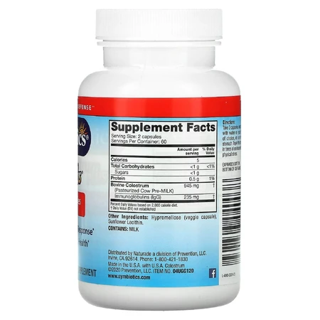 Колострум, Colostrum Plus, Symbiotics, 120 вегетаріанських капсул: ціни та характеристики