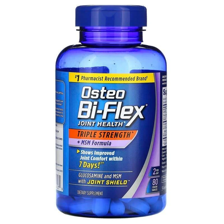 Здоровье суставов, тройная сила + МСМ формула Joint Health, Osteo Bi-Flex, 80 таблеток: цены и характеристики