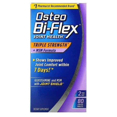 Здоровье суставов, тройная сила + МСМ формула Joint Health, Osteo Bi-Flex, 80 таблеток: цены и характеристики