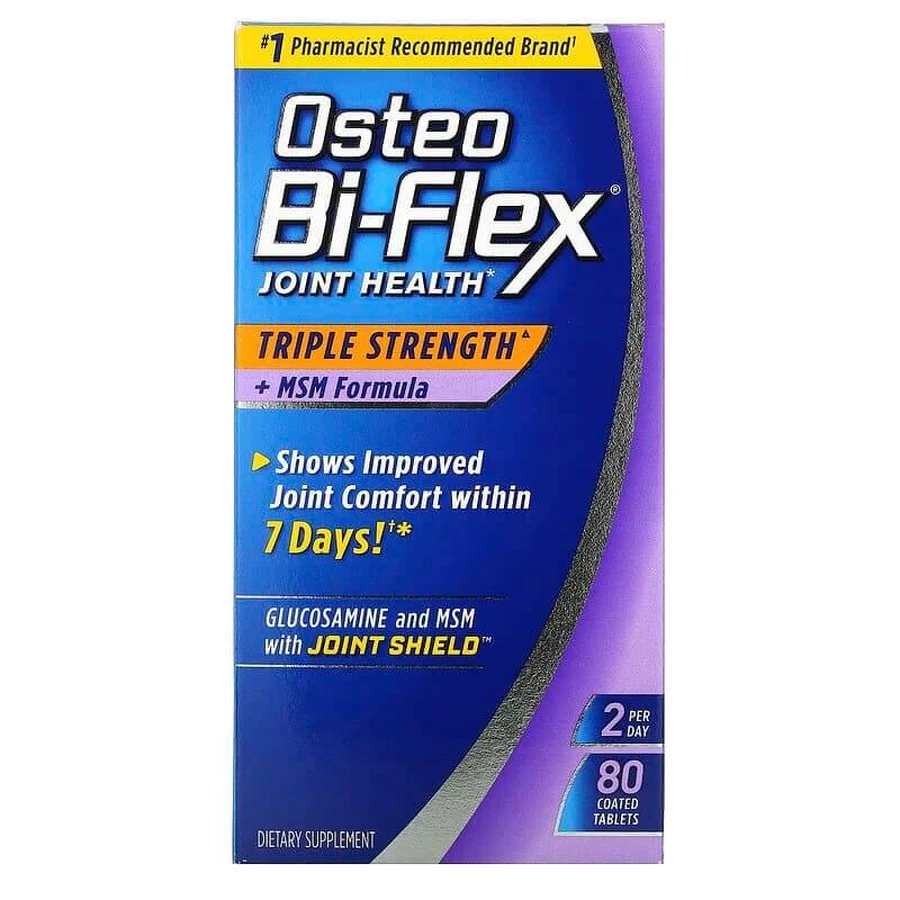 Здоровье суставов, тройная сила + МСМ формула Joint Health, Osteo Bi-Flex, 80 таблеток: цены и характеристики