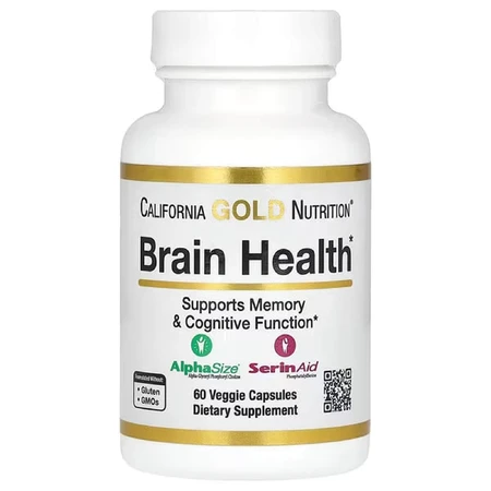 Здоров'я мозку, Brain Health, California Gold Nutrition, 60 веганських капсул: ціни та характеристики
