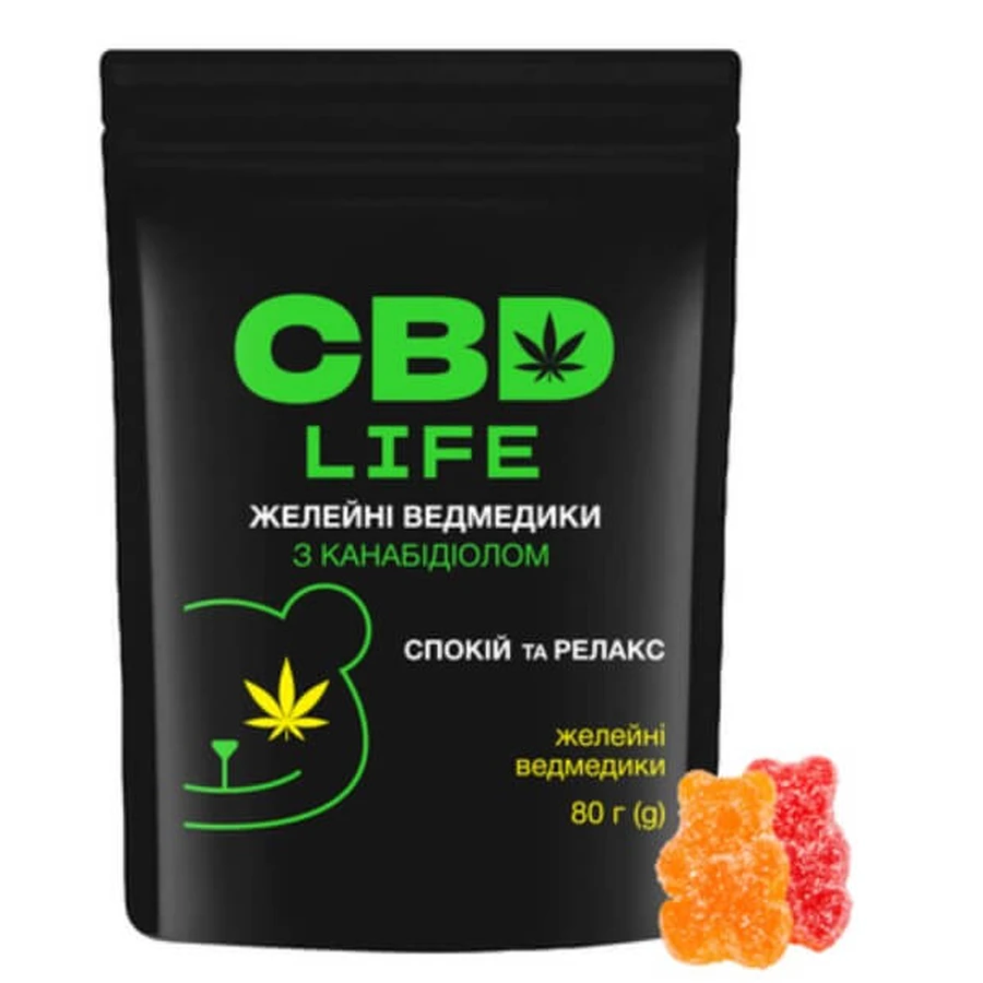 Желейні ведмедики з канабідіолом CBD life, 80 г: ціни та характеристики