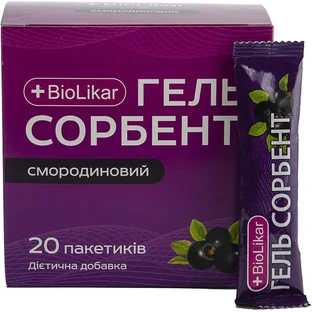 Гель сорбент BioLikar смородиновый, 20 пакетиков