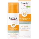 Сонцезахисний гель-крем для обличчя Eucerin Oil Control з тонуючим ефектом для комбінованої та проблемної шкіри з SPF 50+ Світлий 50 мл 