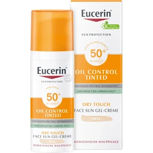 Солнцезащитный гель-крем для лица Eucerin Oil Control с тонирующим эффектом для комбинированной и проблемной кожи с SPF 50+ Светлый 50 мл