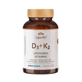 Вітамін D3 + К2 ліпосомальний AronPharma Lipo 4U D3 + К2 25/50 мкг капсули №60