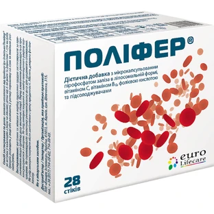 Поліфер гранули д/ор. заст. по 1.5 г №28 у стік.