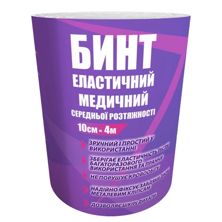 Бинт Тета еластичний серед. розтяж. 10смх4м: ціни та характеристики