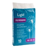 Пеленки Light одноразовые поглощающие, 60 см х 90 см №10