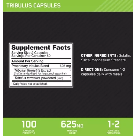 Потенцер Optimum Nutrition Tribulus 625, 100 капсул: цены и характеристики