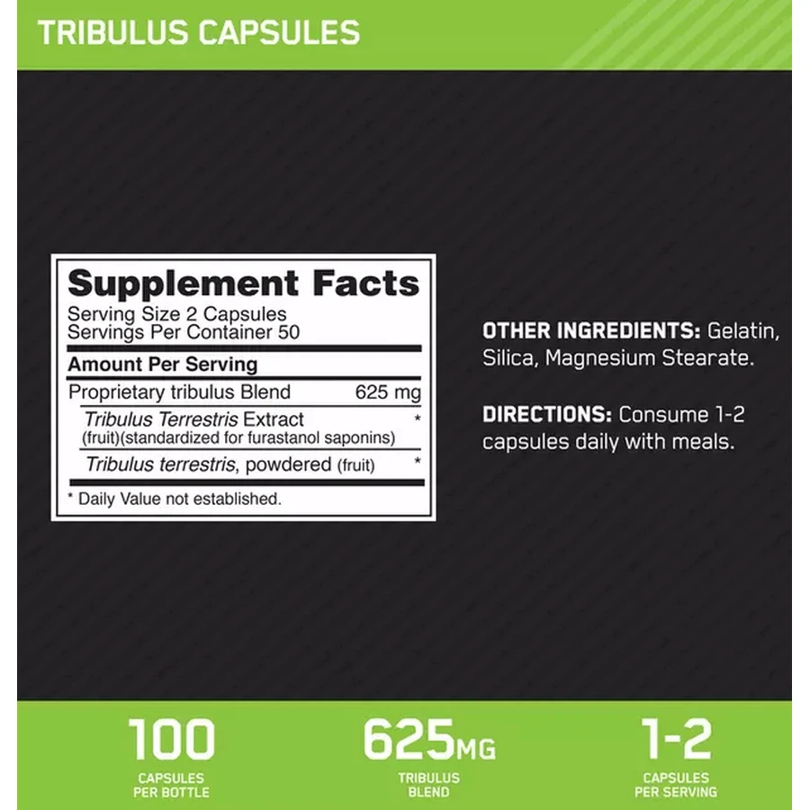 Потенцер Optimum Nutrition Tribulus 625, 100 капсул: цены и характеристики
