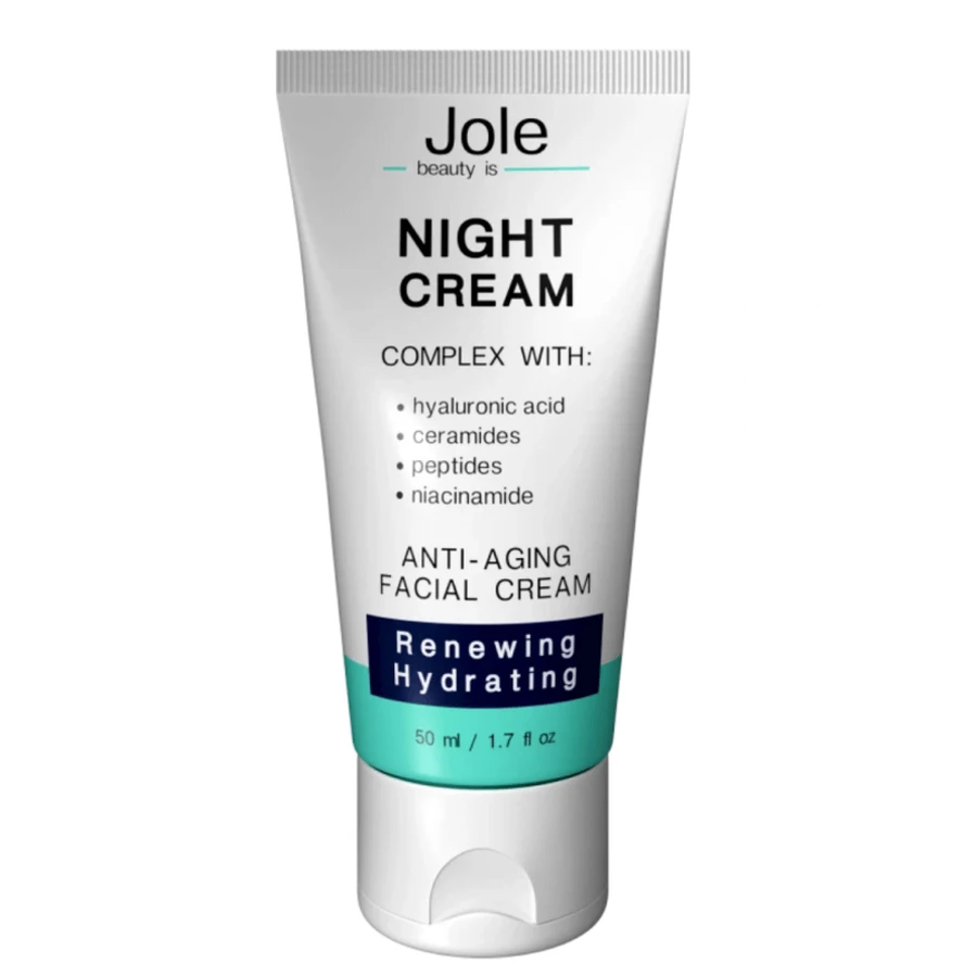 Jole Peptide + Ceramide Night Cream відновлювальний нічний крем, з гіалуроновою кислотою, керамідами та пептидами, 50 мл: ціни та характеристики