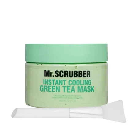 Маска для лица MR.Scrubber Instant Cooling Green Tea Mask Охлаждающая с экстрактом зеленого чая + силиконовый шпатель, 250 мл: цены и характеристики