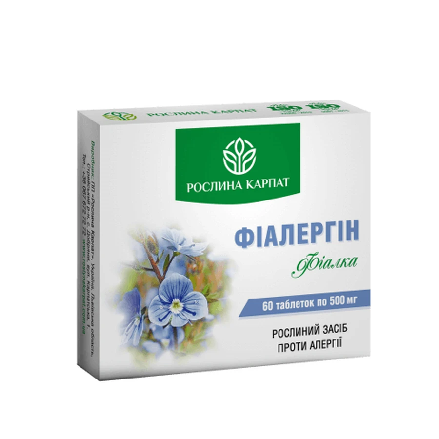Фіалергін 60 таб: ціни та характеристики