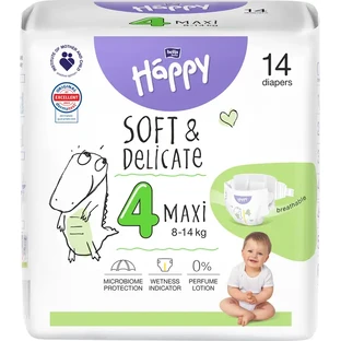 Підгузки Bella Baby Happy Soft & Delicate Maxi 8-14 кг 14 шт