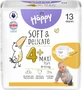 Підгузки Happy Bella Baby Soft&amp;Delicate Maxi Plus, розмір 4+, 9-15 кг, 13 шт