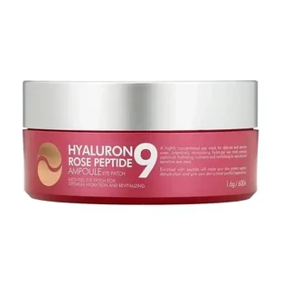 Гідрогелеві патчі під очі Medi-Peel Hyaluron Rose Peptide 9 Ampoule Eye Patch з пептидами і болгарською трояндою, 60 шт