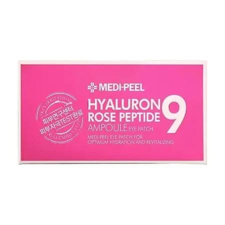 Гідрогелеві патчі під очі Medi-Peel Hyaluron Rose Peptide 9 Ampoule Eye Patch з пептидами і болгарською трояндою, 60 шт: ціни та характеристики