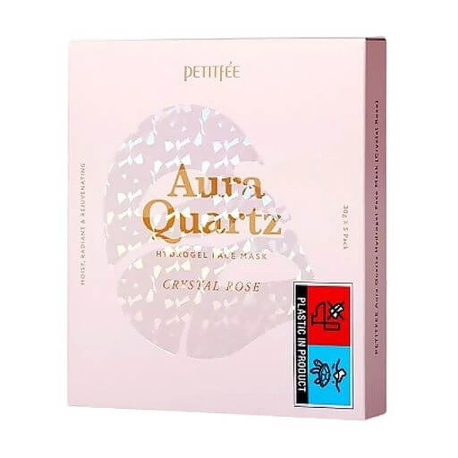 Гидрогелевая маска для лица Petitfee & Koelf Aura Quartz Hydrogel Face Mask Crystal Rose с экстрактом жемчуга и розой, 30 г №1: цены и характеристики