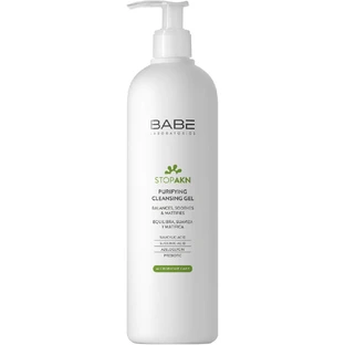 Гель для обличчя Babe Laboratorios Stop Akn Microbiome Friendly очищуючий для жирної та проблемної шкіри 400 мл 