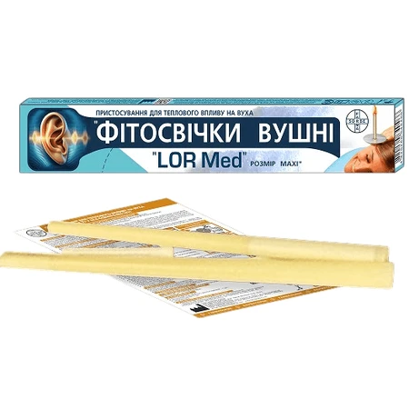 Фітосвічки вушні Фармасорбе LOR Med розмір Мaxi для теплового впливу на вуха : ціни та характеристики