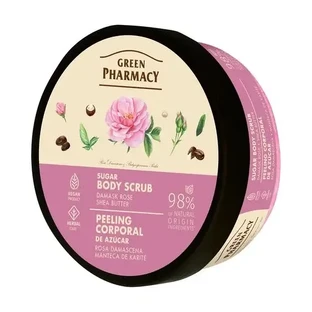 Сахарный скраб для тела Green Pharmacy Sugar Body Scrub Дамасская роза и масло ши, 200 мл