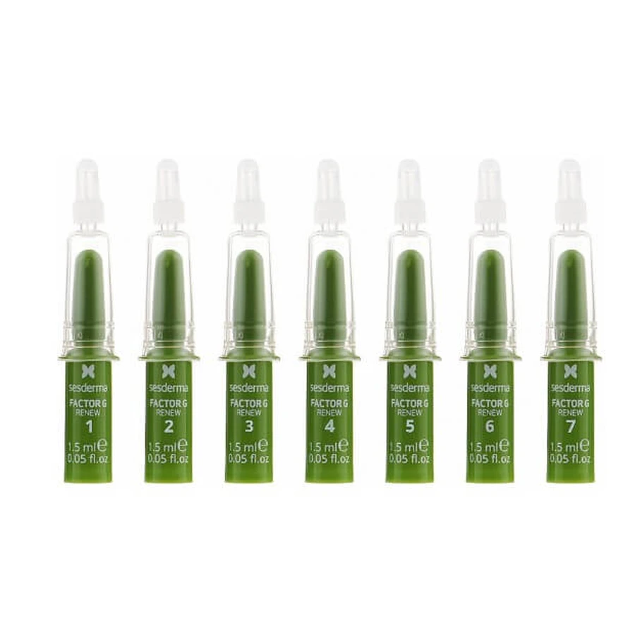 Біостимулюючі ампули-концентрат для обличчя Sesderma Factor G Renew Ampollas Biostimulants 7×1,5 мл: ціни та характеристики