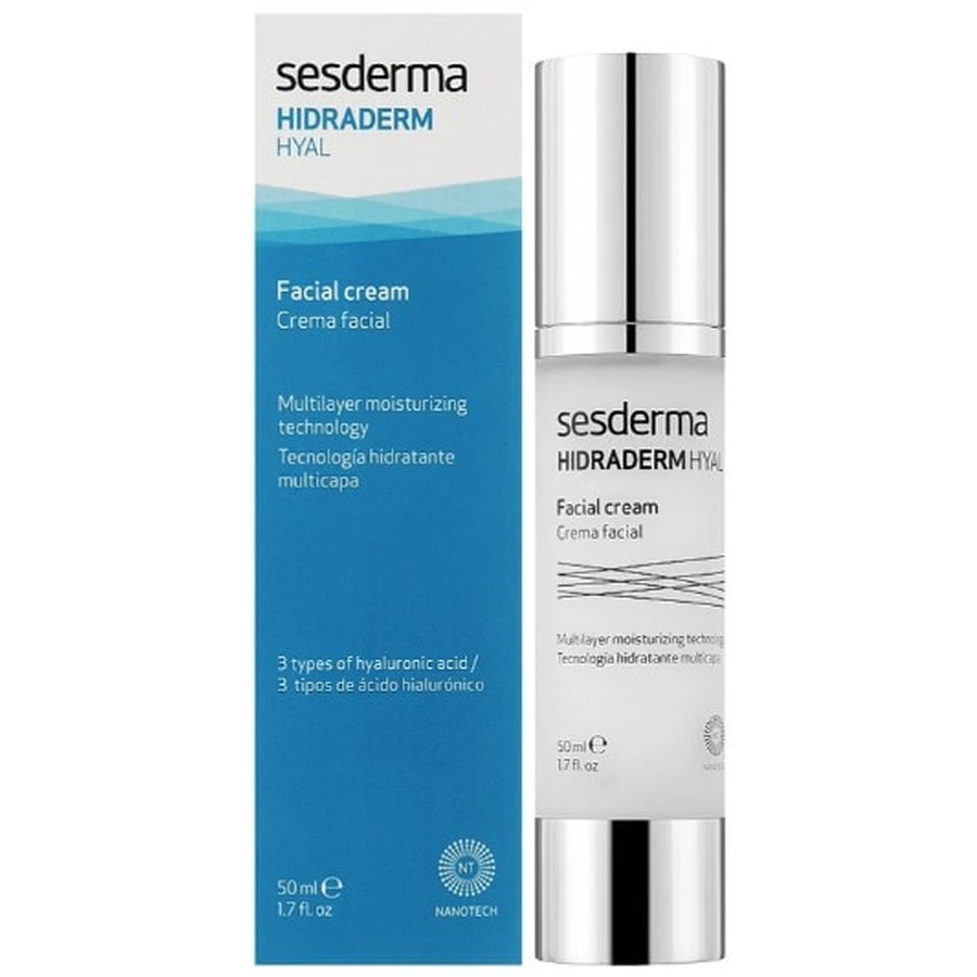 Крем для обличчя Sesderma Hidraderm Hyal зволожуючий для всіх типів шкіри, 50 мл: ціни та характеристики