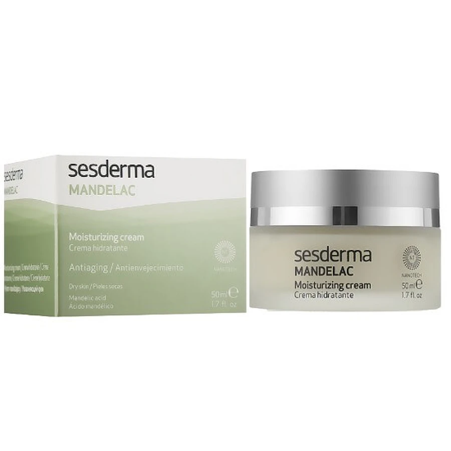 Крем для обличчя Sesderma Mandelac зволожуючий для старіючої та пошкодженої шкіри, 50 мл: ціни та характеристики