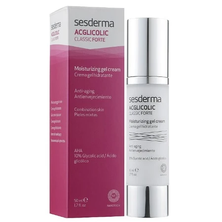 Крем-гель для обличчя Sesderma Acglicolic Classic Forte зволожуючий для комбінованої шкіри, 50 мл: ціни та характеристики