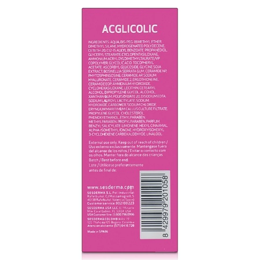 Сироватка для обличчя Sesderma Acglicolic антивікова ліпосомальна, 30 мл: ціни та характеристики
