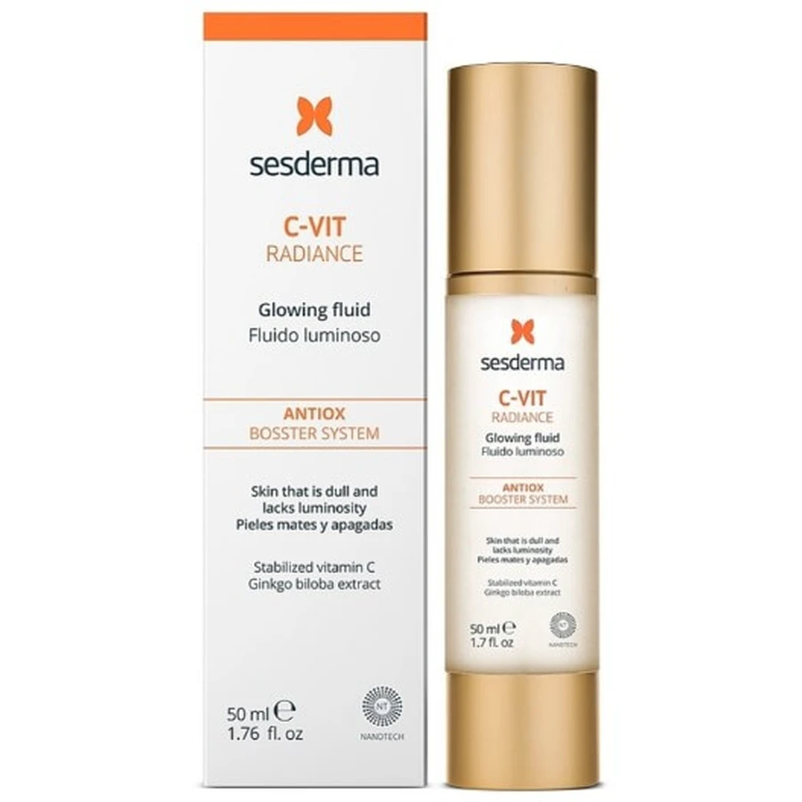 Флюїд для сяяння шкіри обличчя Sesderma С-Vit Radiance з вітаміном С для тьмяної шкіри, 50 мл: ціни та характеристики