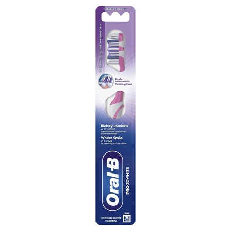 Зубная щетка Oral-B Pro 3D White Отбеливание средней жесткости 1 шт: цены и характеристики
