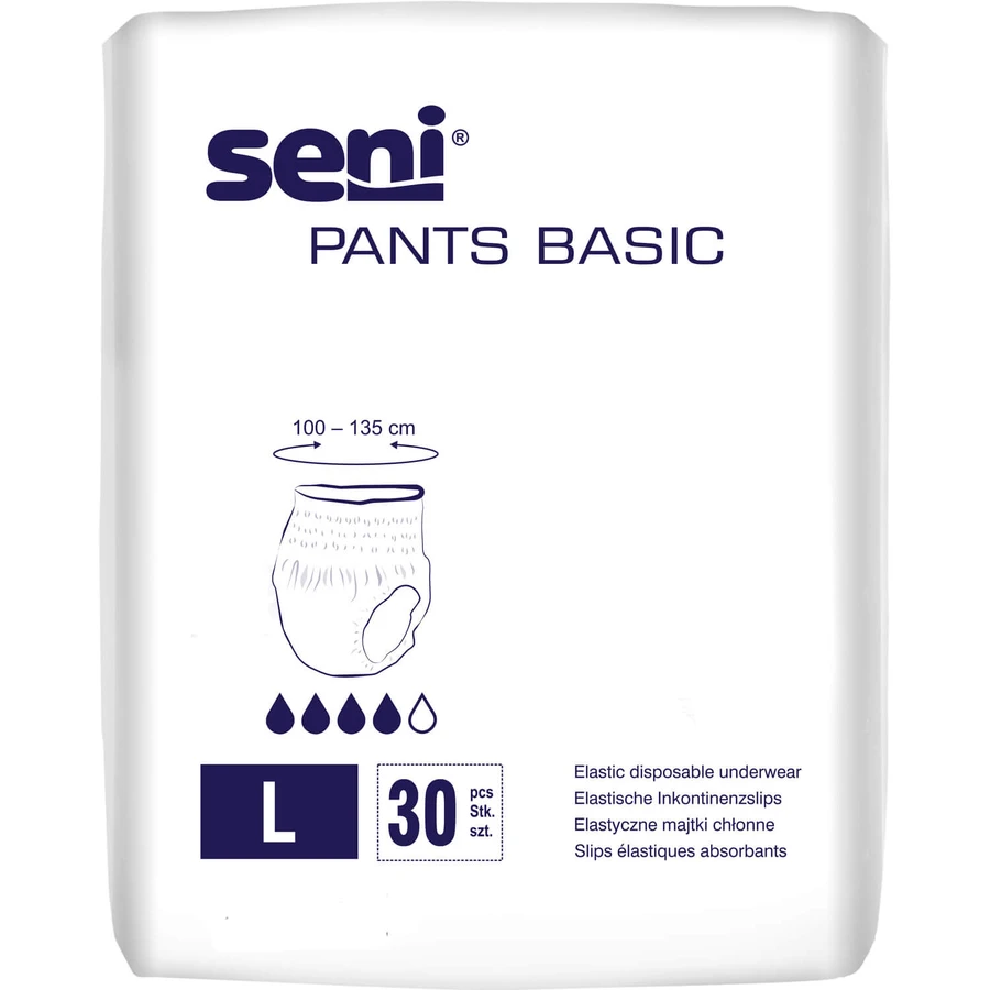 Подгузники-трусы для взрослых Seni Pants Basic Large поглощающие размер 3, 30 шт: цены и характеристики