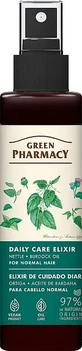 Еліксир Green Pharmacy Кропива та реп'яхова олія для щоденного догляду за нормальним волоссям, 150 мл