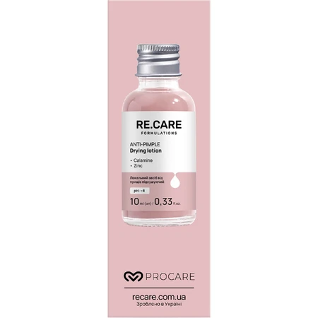 Локальний засіб від прищів Re.Care Anti-Pimple Drying Lotion підсушуючий 10 мл: ціни та характеристики