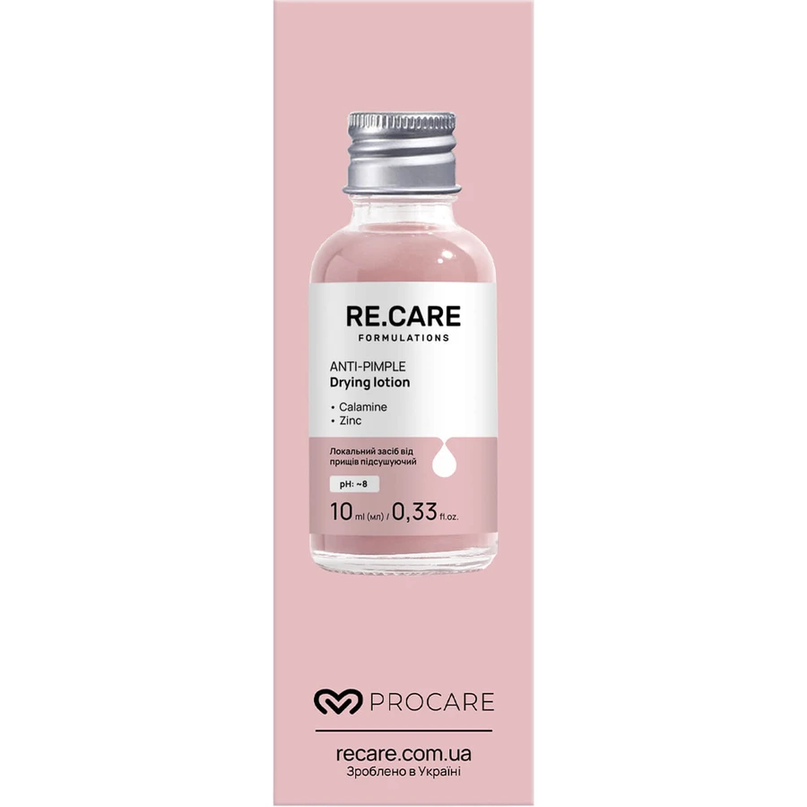 Локальний засіб від прищів Re.Care Anti-Pimple Drying Lotion підсушуючий 10 мл: ціни та характеристики