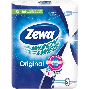 Рушники кухонні паперові Zewa Wisch&Weg Original білі 2 шт 