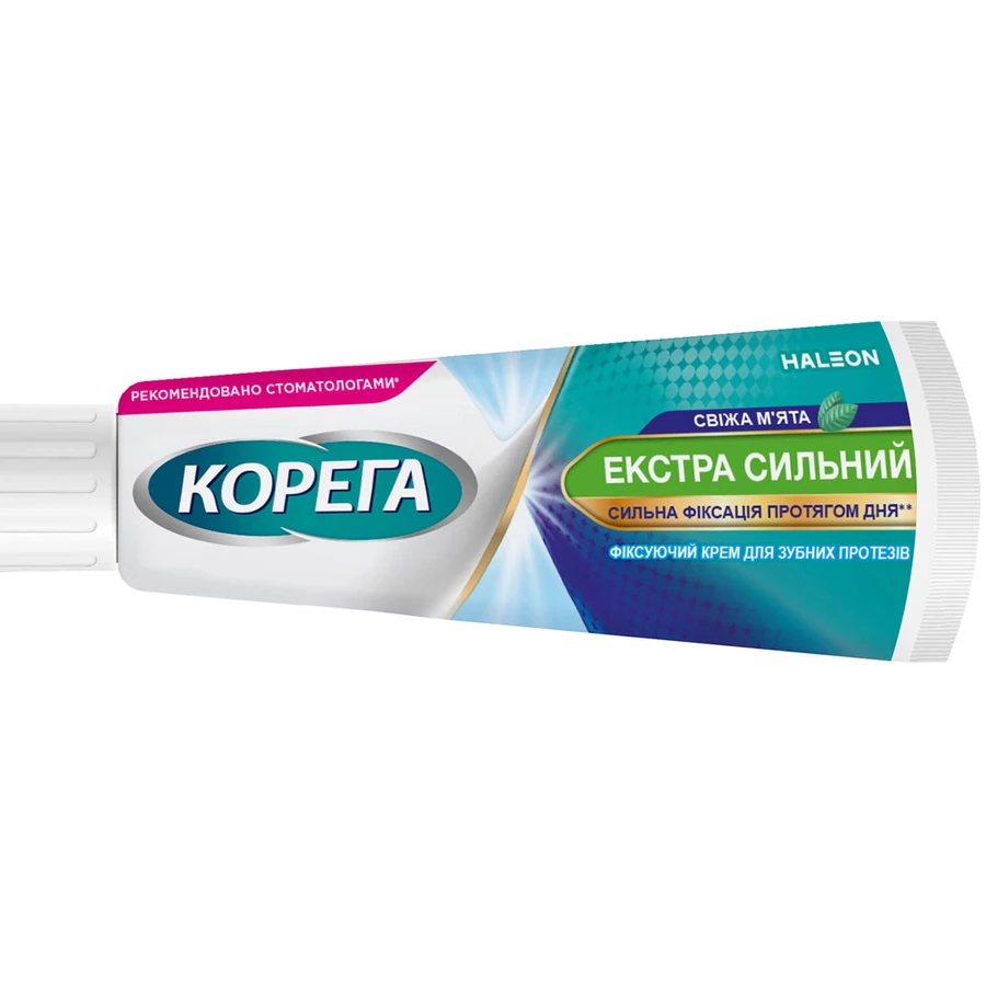 Крем фіксуючий для зубних протезів Корега Екстра Сильний Свіжа М'ята 40 г: ціни та характеристики