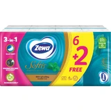 Платочки (салфетки) носовые Zewa Softis Menthol Breeze 4-х слойные 6 + 2 упаковки по 9 шт