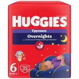 Подгузники-трусики для детей Huggies Pants Overnights 6 от 15 до 25 кг 22 шт