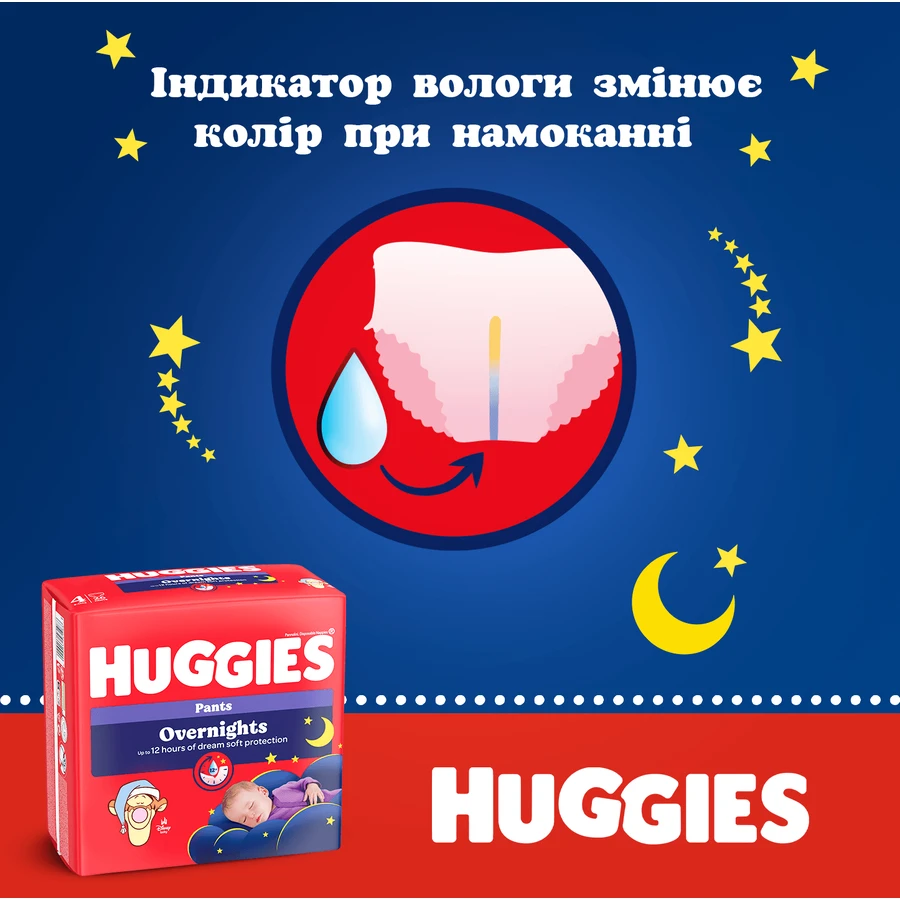 Підгузники-трусики для дітей Huggies Pants Overnights 6 від 15 до 25 кг 22 шт : ціни та характеристики