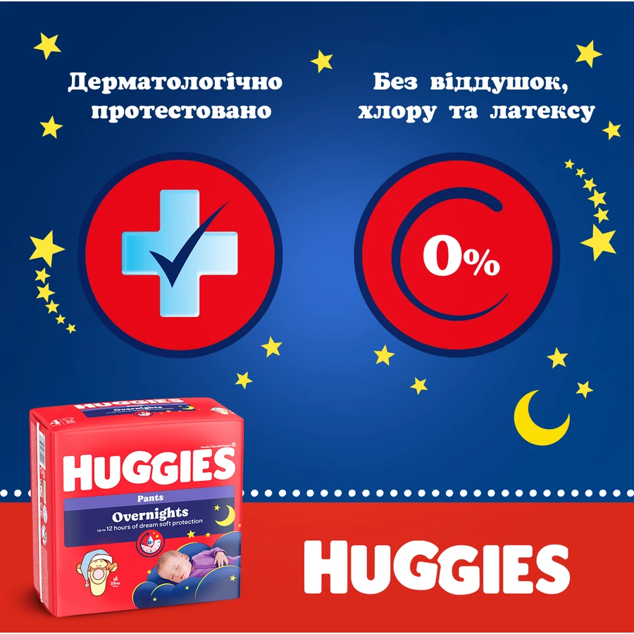 Підгузники-трусики для дітей Huggies Pants Overnights 6 від 15 до 25 кг 22 шт : ціни та характеристики